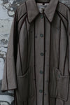 Mutedance 24 Autumn and Winter Lapel Flower Dye Belt Coat MD-MD24FW38-GRAY